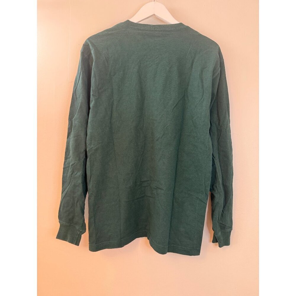 Carhartt Mens Original Fit Long Sleeve T-Shirt Green Pocket Style Small - Picture 7 of 7